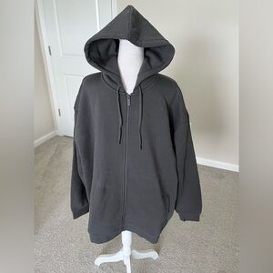 NWT WSS Womans Charcoal Gray Full Zip Hoodie Size 2X